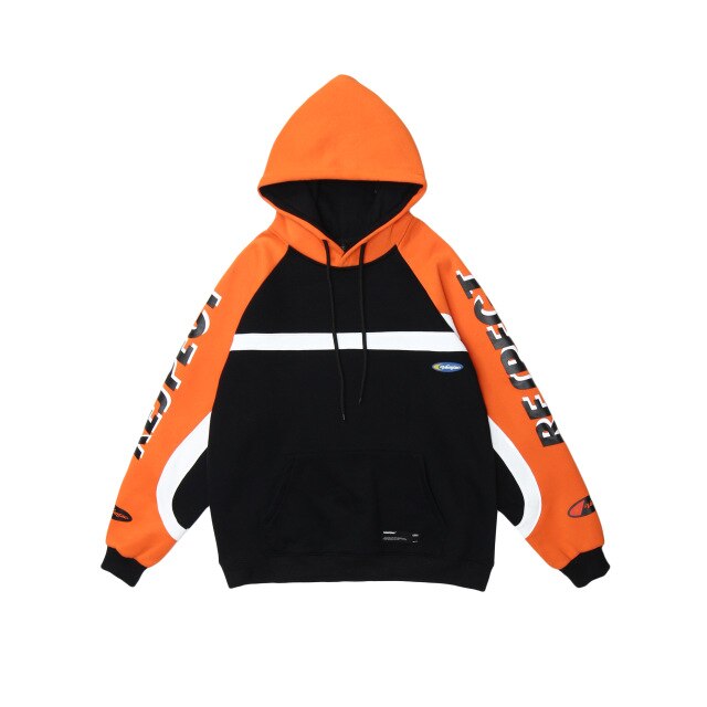 Hip Hop Patchwork Hoodie Sweatshirt Mens Harajuku Hoodie Streetwear HipHop Pullover Fleece Winter Autumn Pink Tops